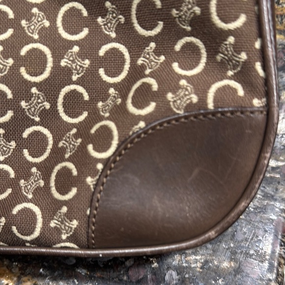 Celine Brown Shoulder Bag with Geometric Pattern - Picture 7 of 13